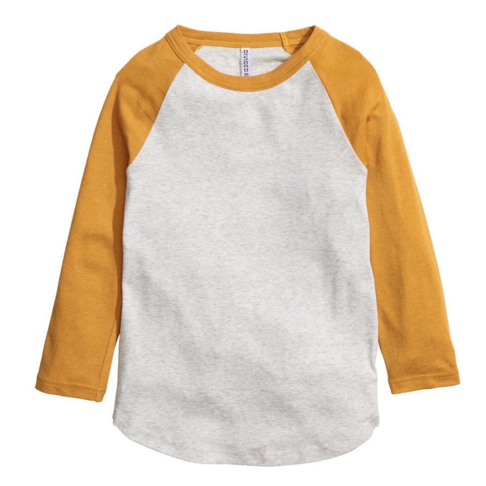 3/$30 - H&M Divided Baseball Top - Yellow - Picture 2 of 6